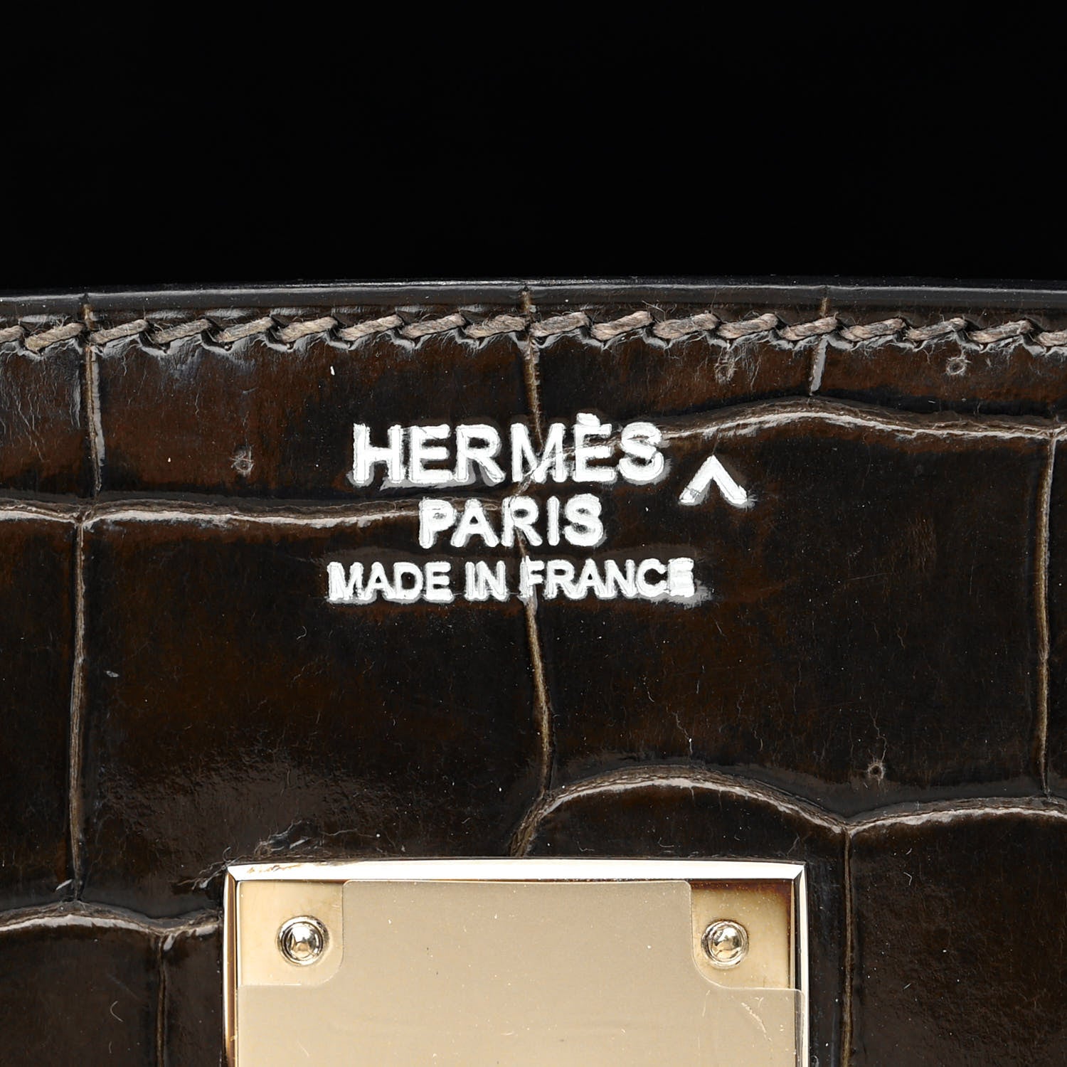 Hermes Shiny Porosus Crocodile Birkin 30 Graphite 6 of 11