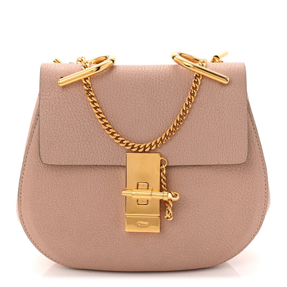 Chloe Grained Lambskin Mini Drew Shoulder Bag Cement Pink 1 of 11