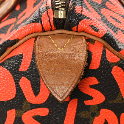 Louis Vuitton Monogram Graffiti Speedy 30 Orange 6 of 10