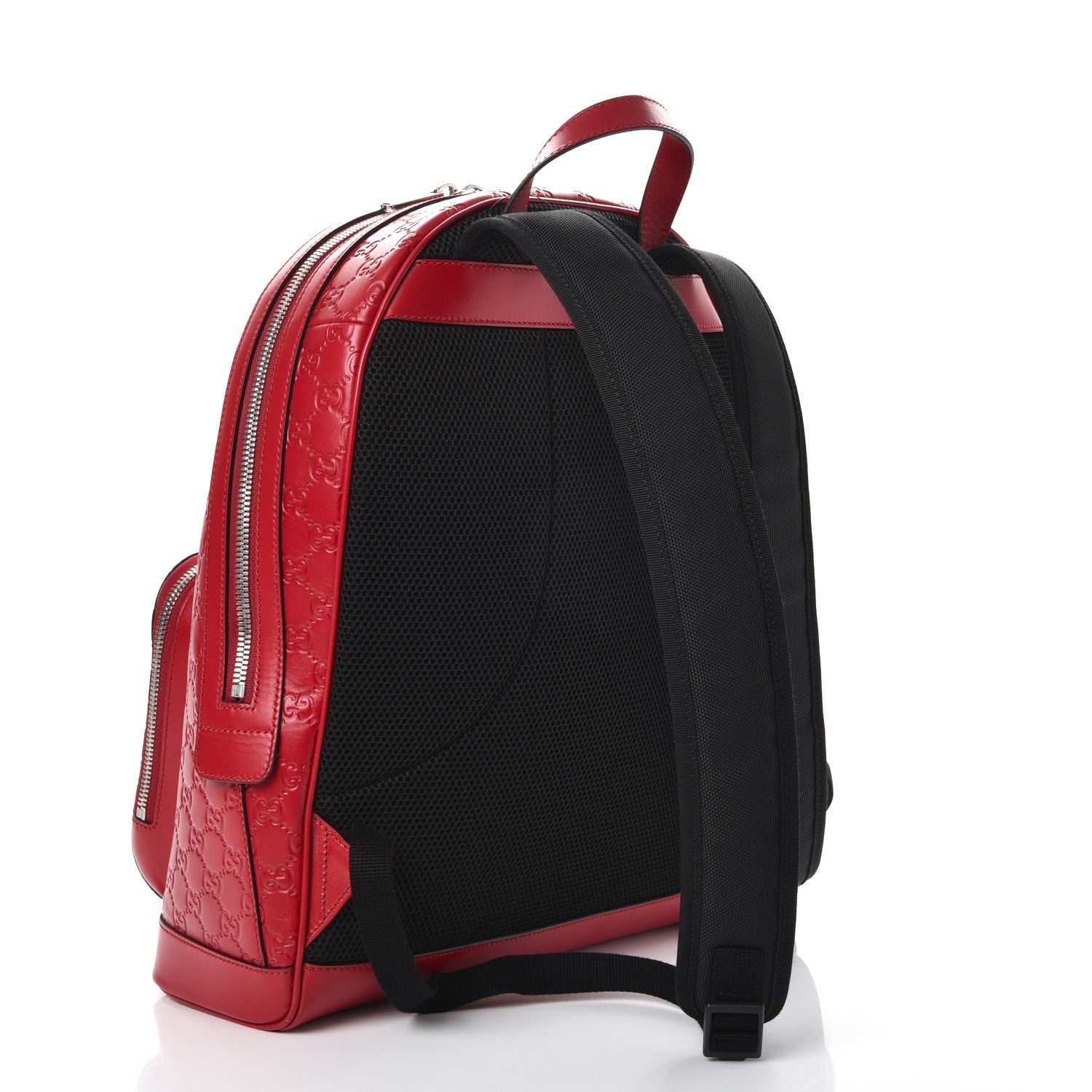 Gucci Guccissima Signature Day Backpack Hibiscus Red 3 of 9