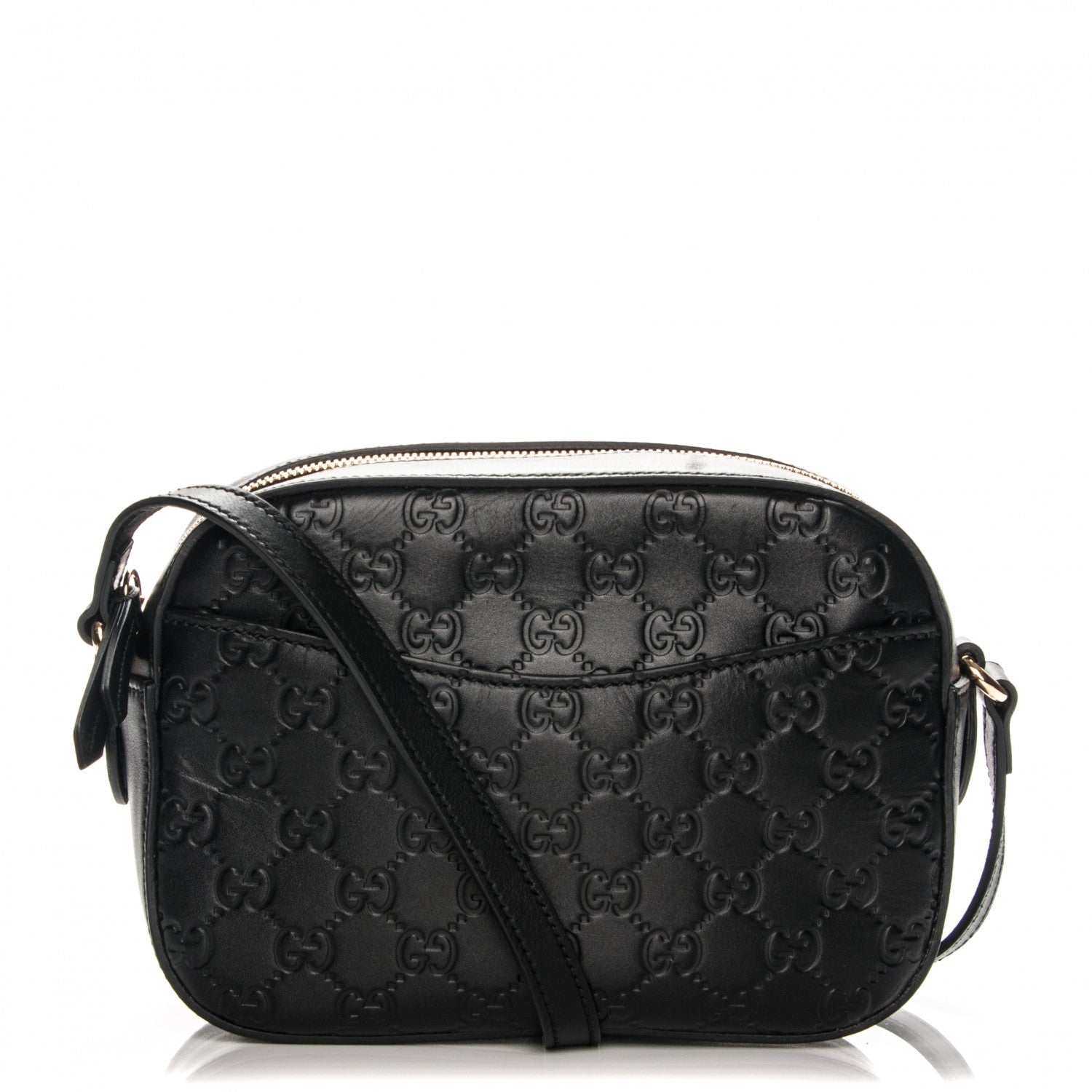 Gucci Guccissima Signature Small Camera Bag Black 1 of 7