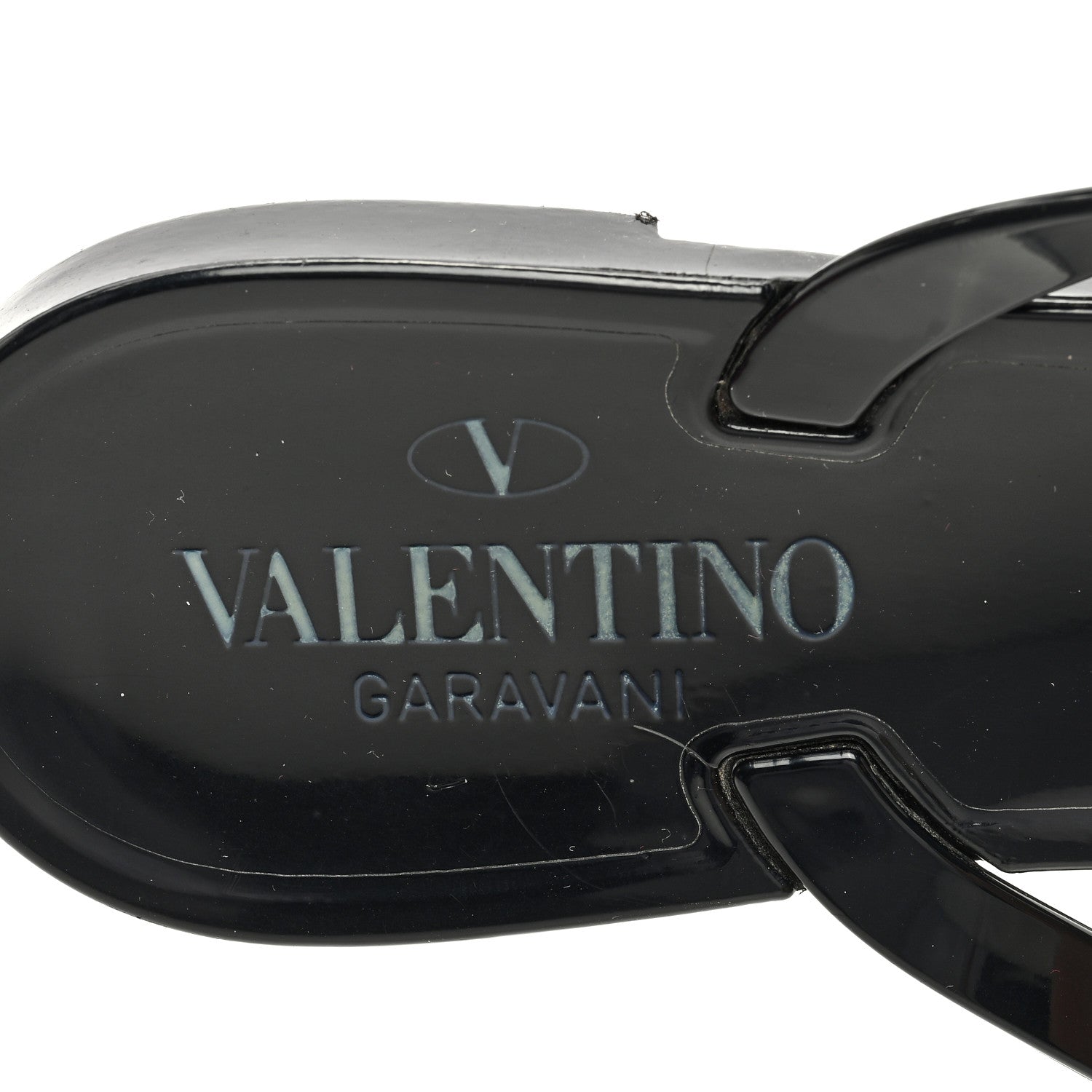 Valentino Garavani PVC Jelly Rockstud Bow Thong Sandals 39 Black 7 of 8