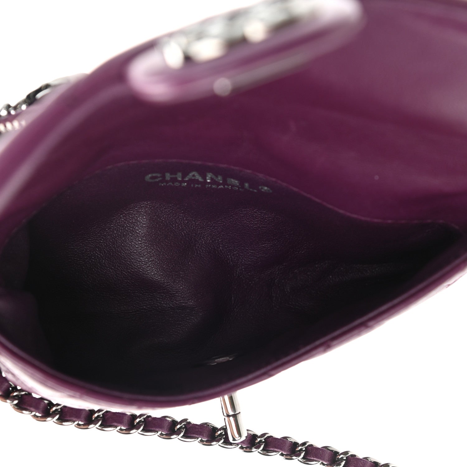 Chanel Lambskin Quilted Mini Mineral Nights Flap Crossbody Bag Purple 5 of 11