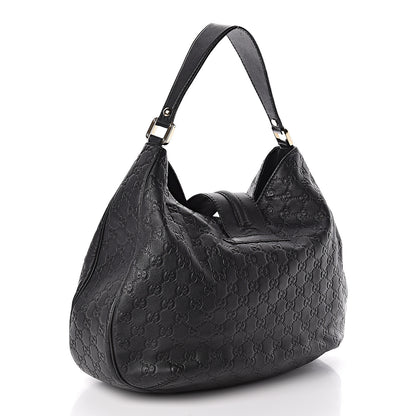 Gucci Guccissima Large New Ladies Web Hobo Black 3 of 10
