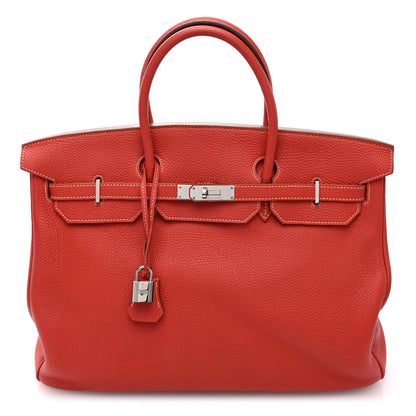 Hermes Taurillon Clemence Birkin 40 Sanguine 1 of 11