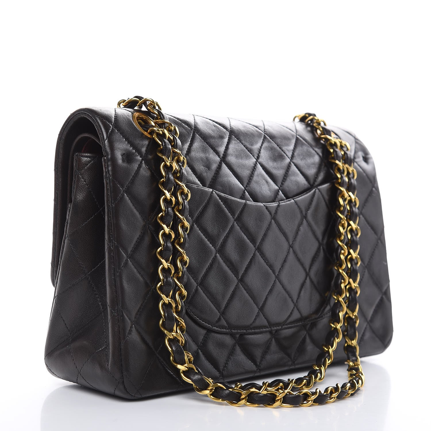 Chanel Lambskin Quilted Medium Double Flap Black 3 of 15
