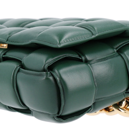 Bottega Veneta Lambskin Maxi Intreccio Padded Chain Cassette Crossbody Bag Raintree 12 of 12