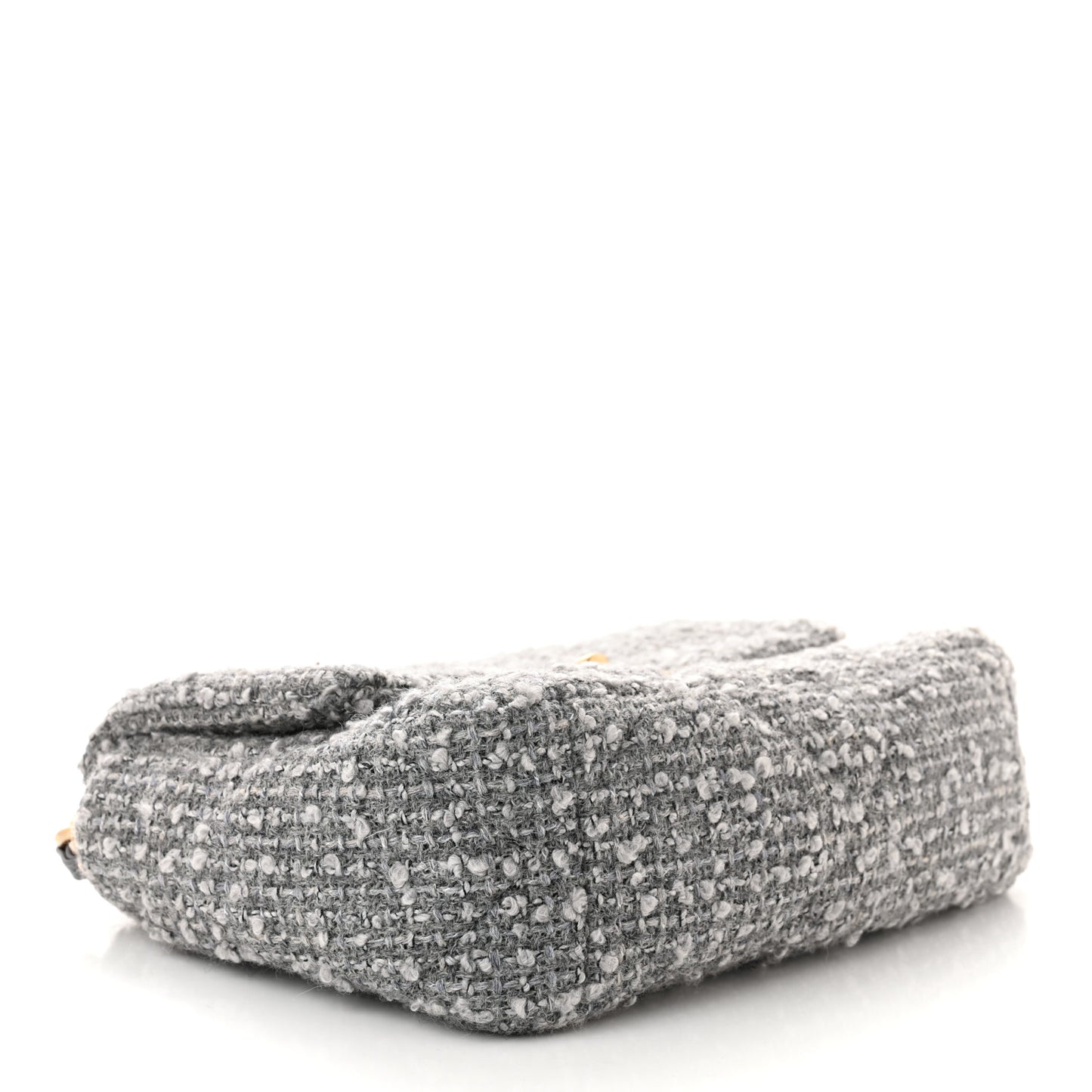 Tweed Quilted Medium Chanel 19 Flap Grey