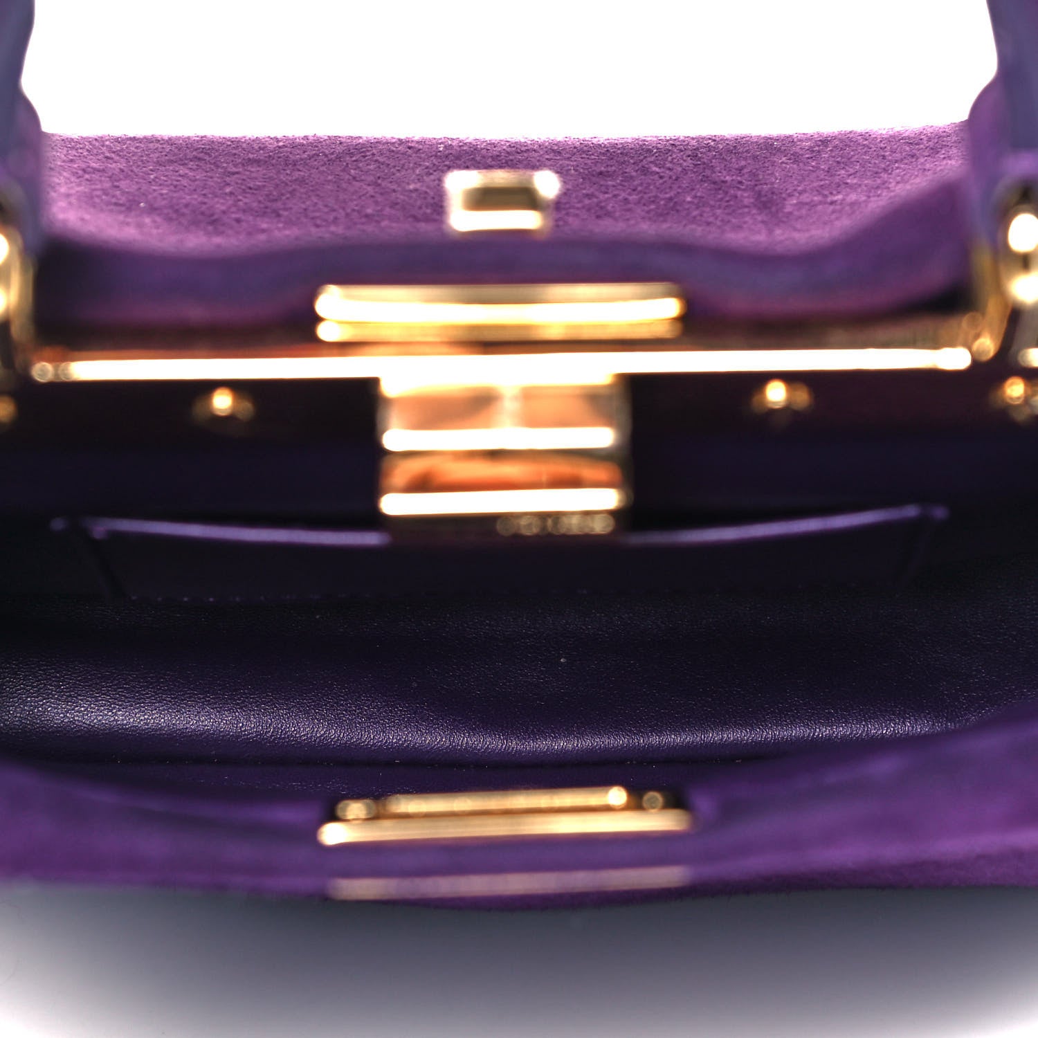 Fendi Chamois XS Peekaboo Iconic Satchel Viola Plus 6 of 11