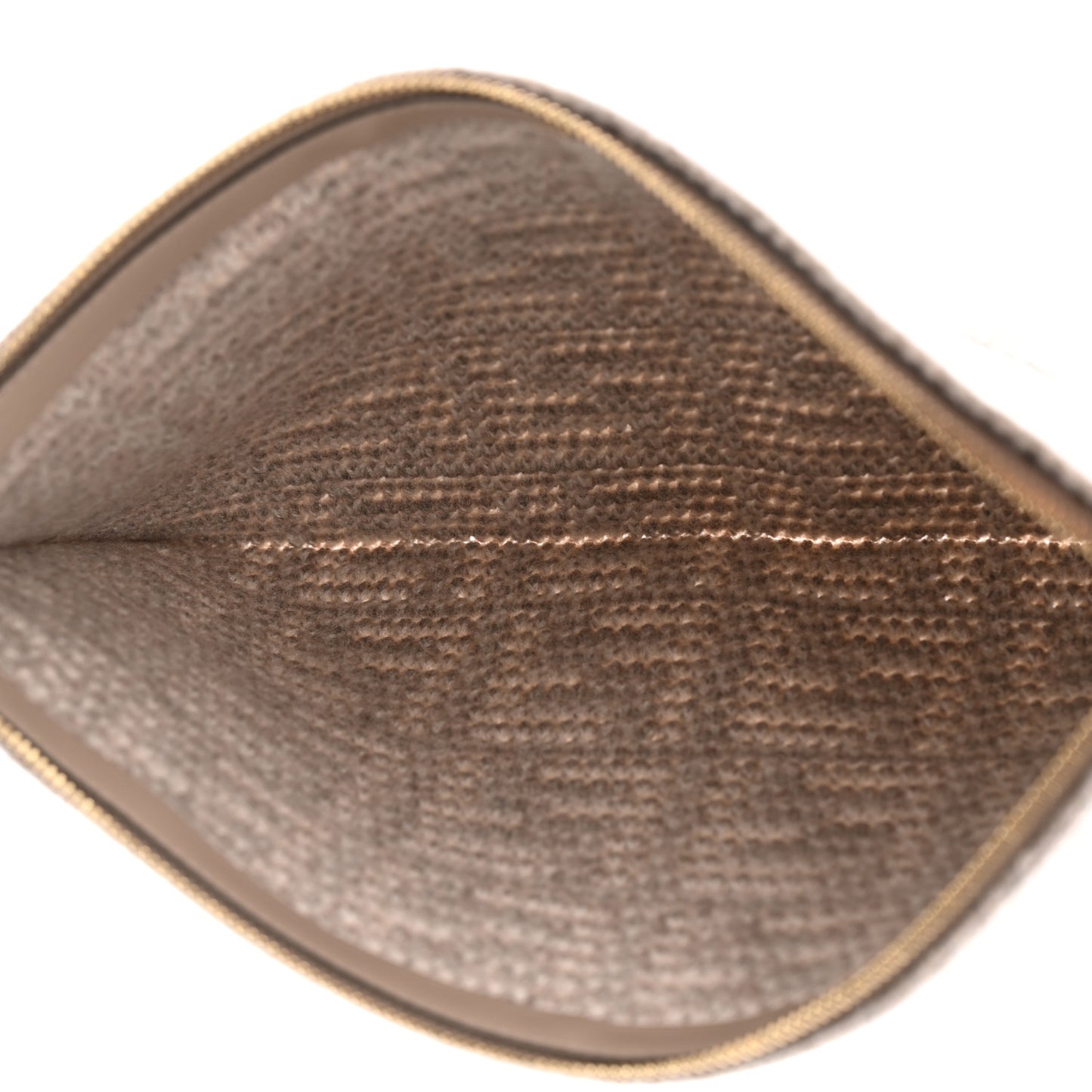 Fabric Calfskin FF Woven Large Flat Pouch Corda