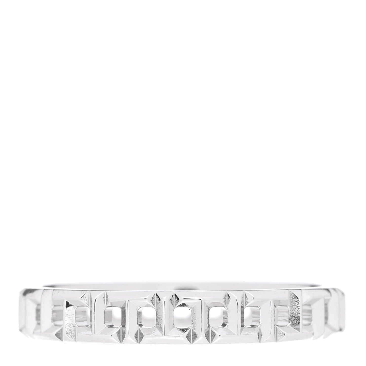 18K White Gold Narrow T True Band Ring 58 8.25