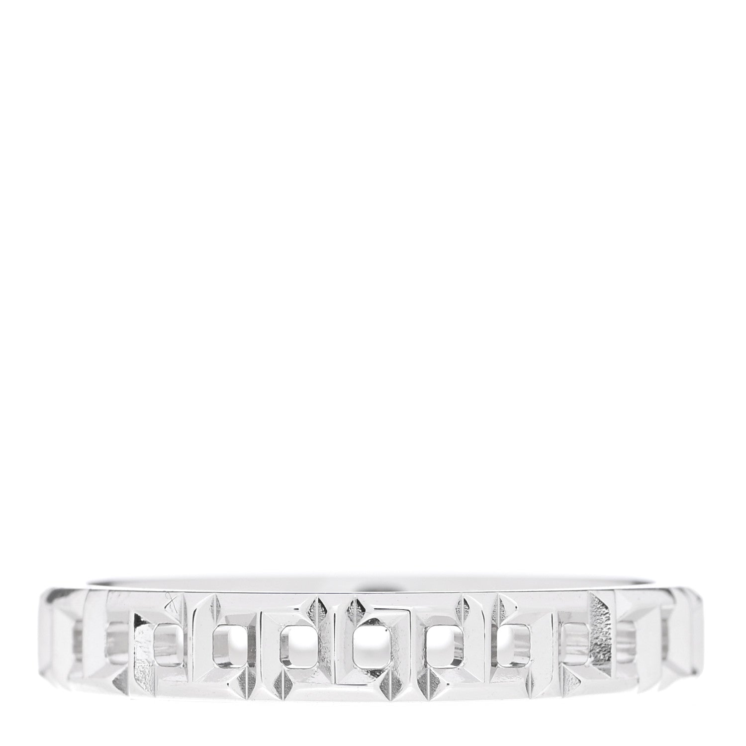Tiffany 18K White Gold Narrow T True Band Ring 58 8.25 3 of 4