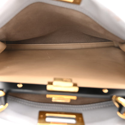 Fendi Vitello Seta Shiny Nappa Medium Peekaboo Iconic Satchel Ardesia Amido 5 of 13