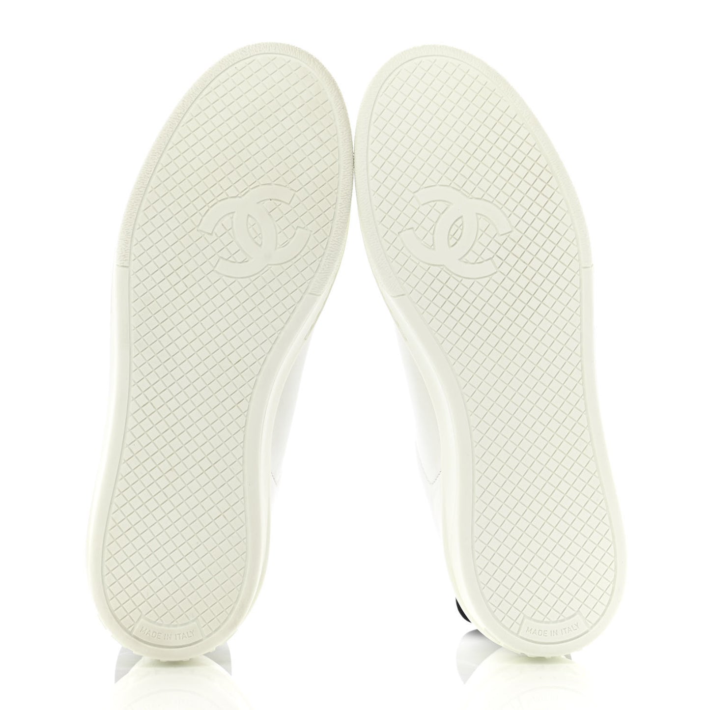 Calfskin CC Womens Sneakers 35.5 White