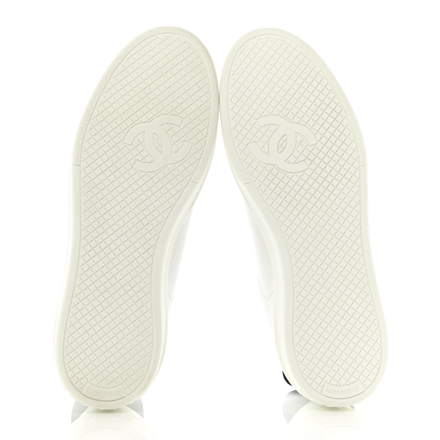 Chanel Calfskin CC Womens Sneakers 35.5 White 5 of 9