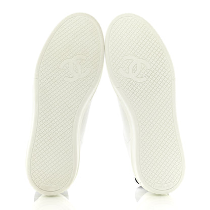 Chanel Calfskin CC Womens Sneakers 35.5 White 5 of 9