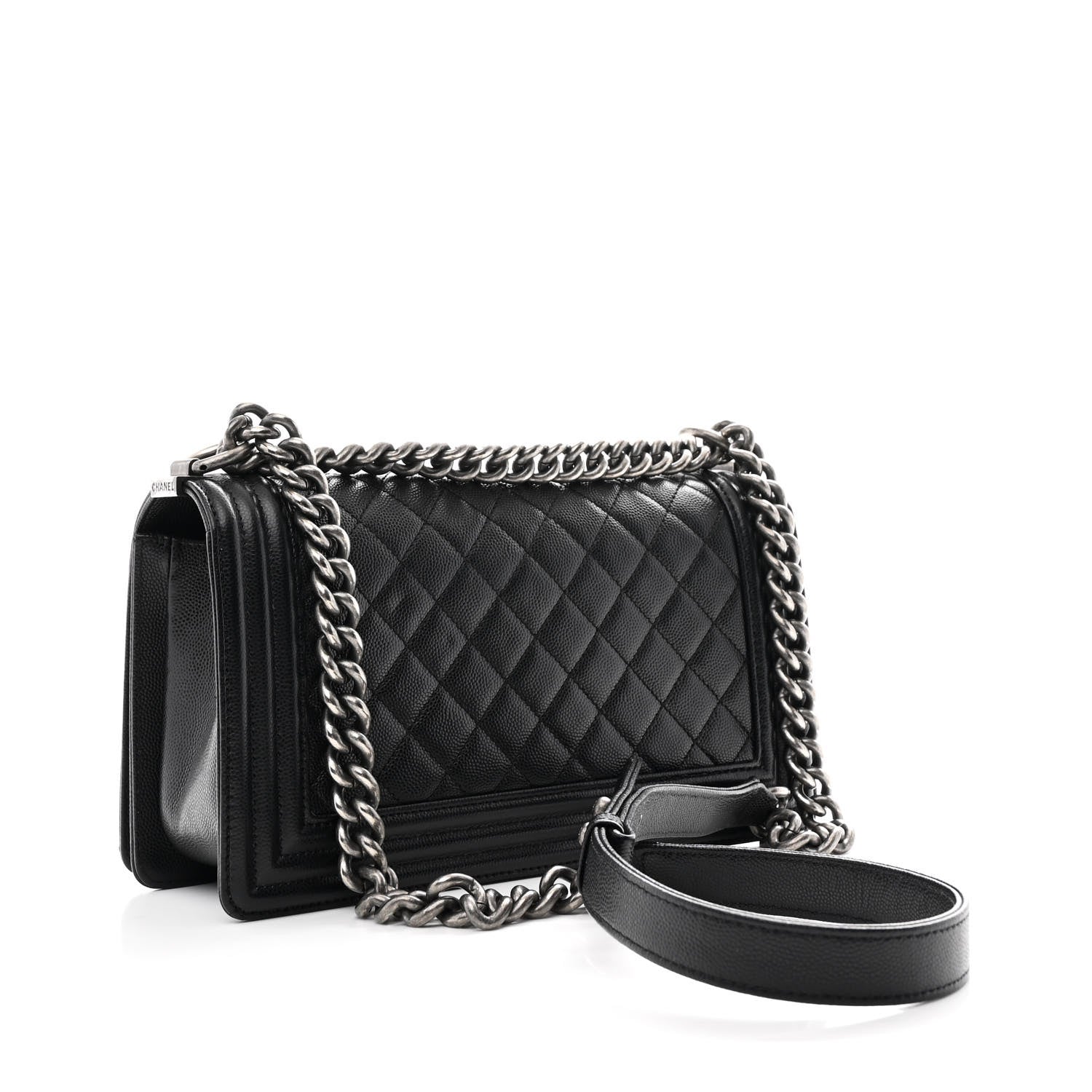 Chanel Caviar Quilted Medium Boy Flap Black 2 of 9