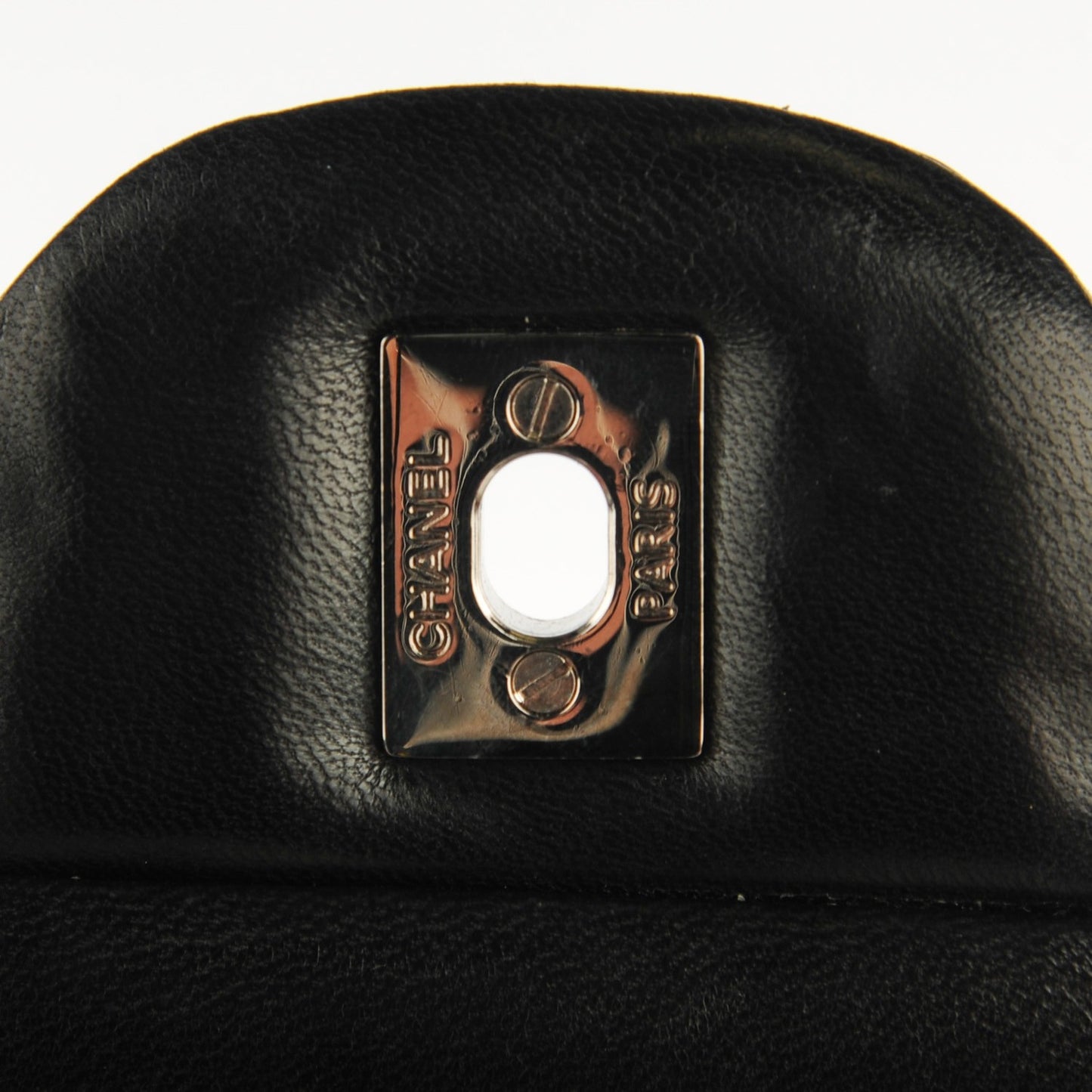 Patent Quilted Jumbo Double Flap Black