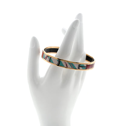 Hermes Enamel Printed Narrow Coaching Bracelet 70 2 of 5