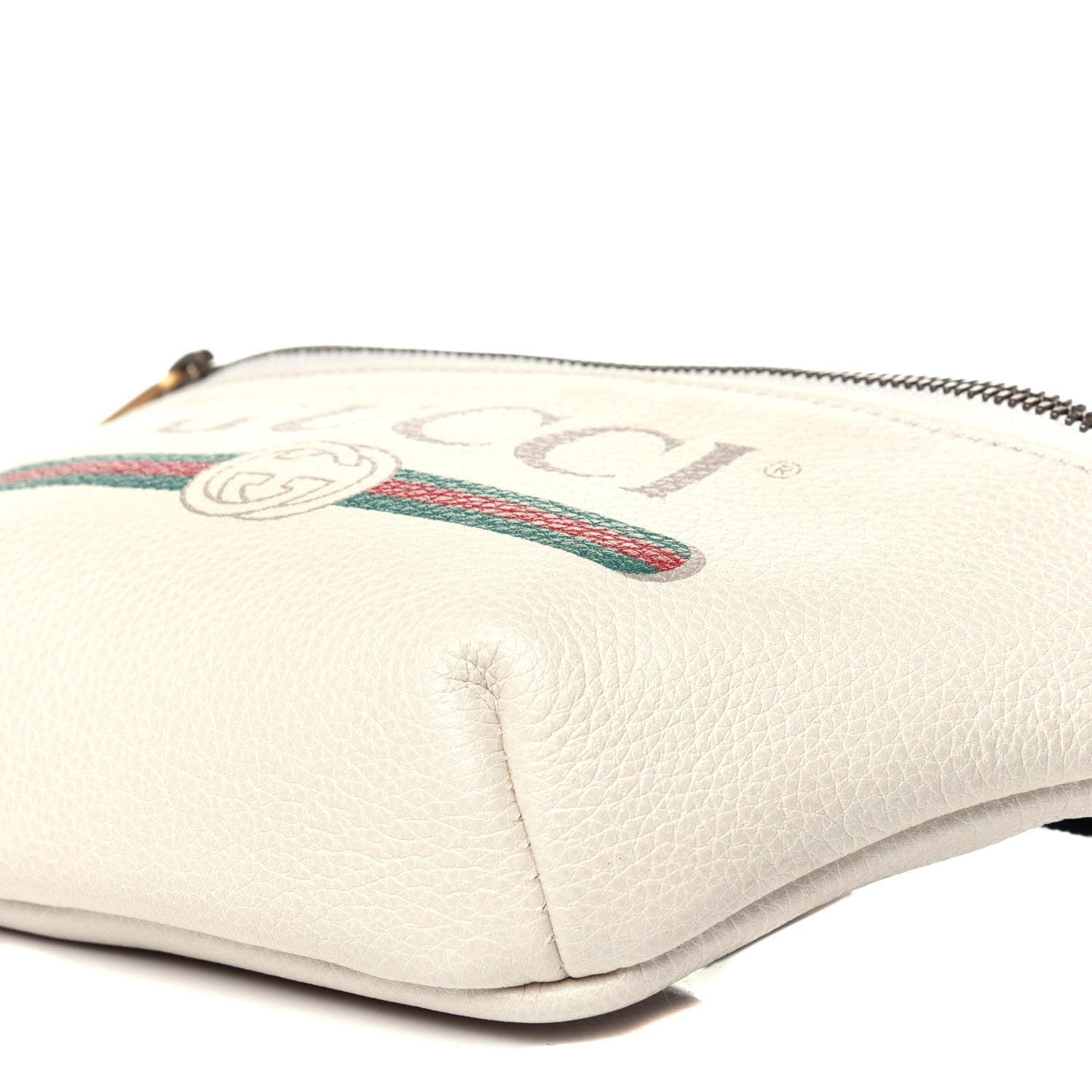 Gucci Grained Calfskin Small Logo Belt Bag White 9 of 11