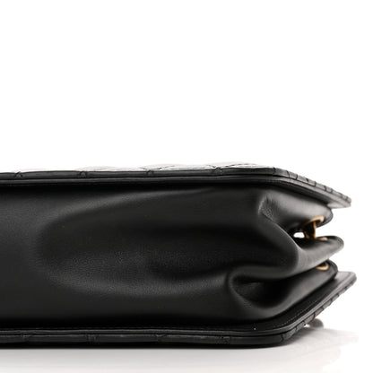 Chanel Calfskin Quilted CC Chain Accordion Tote Black 10 of 10