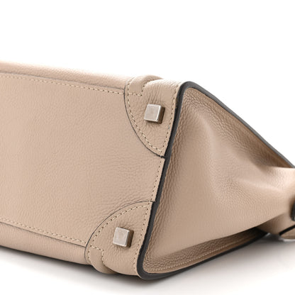 Celine Drummed Calfskin Micro Luggage Dune 10 of 11