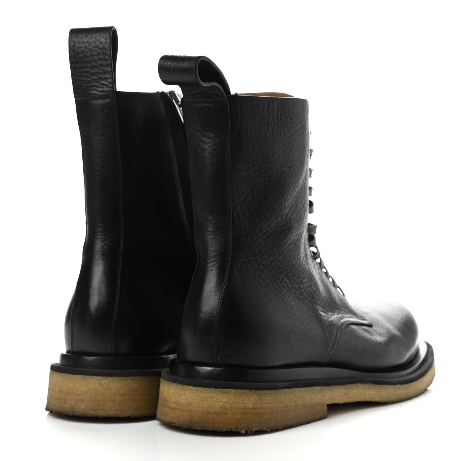 Bottega Veneta Calfskin Lace Up Boots 43 Black 4 of 7