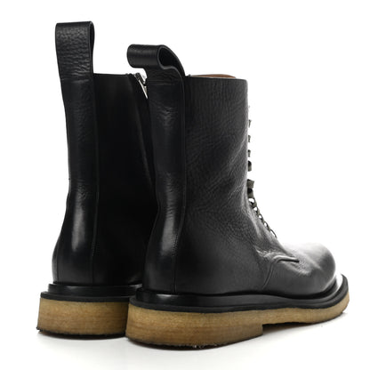 Bottega Veneta Calfskin Lace Up Boots 43 Black 4 of 7