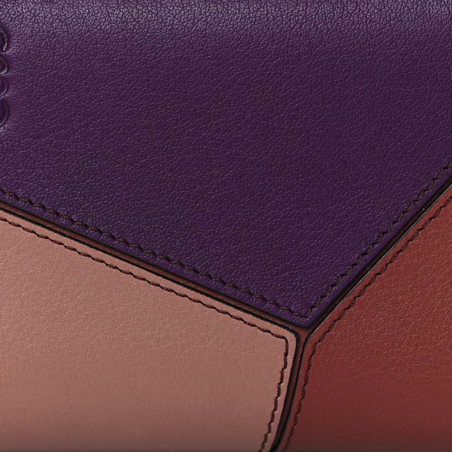 Loewe Calfskin Puzzle Zip Bi-Fold Wallet Dark Blush Dark Rust 7 of 8
