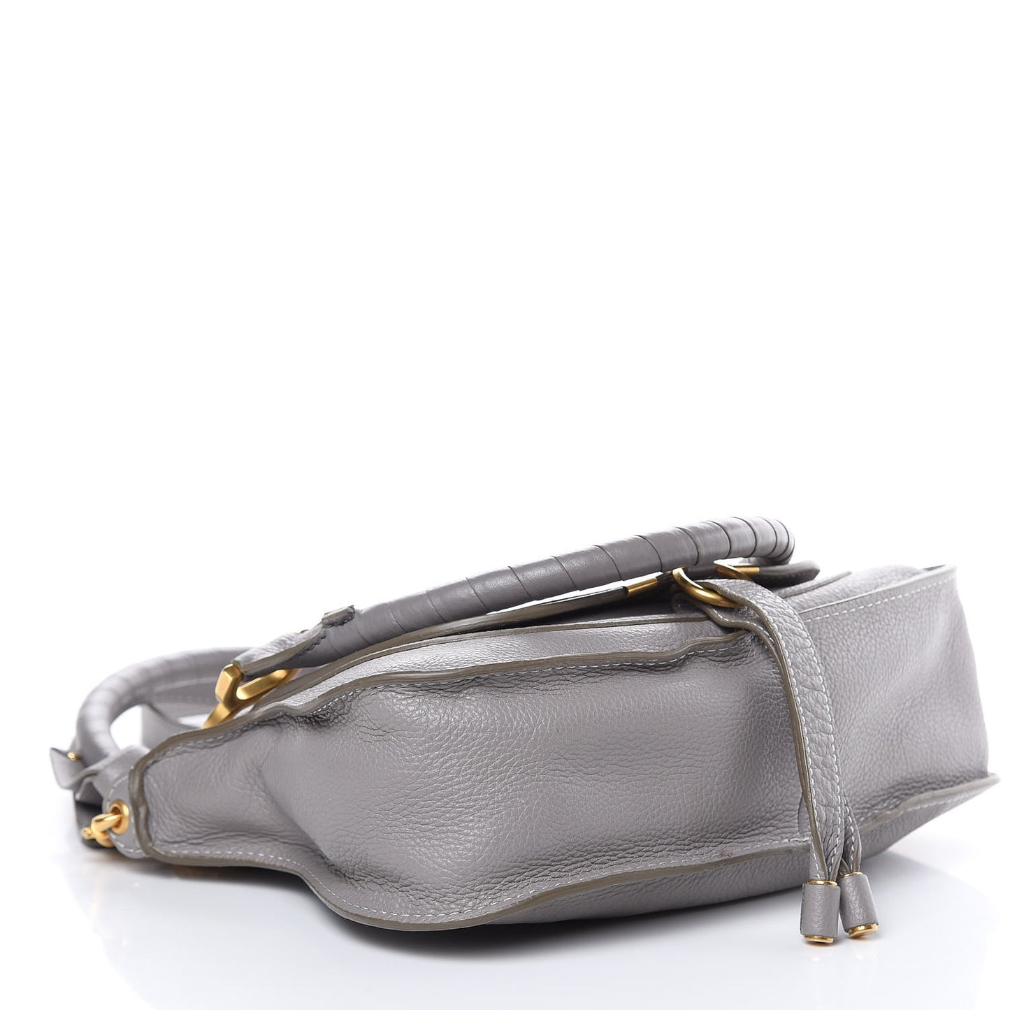 Calfskin Small Marcie Satchel Cashmere Grey