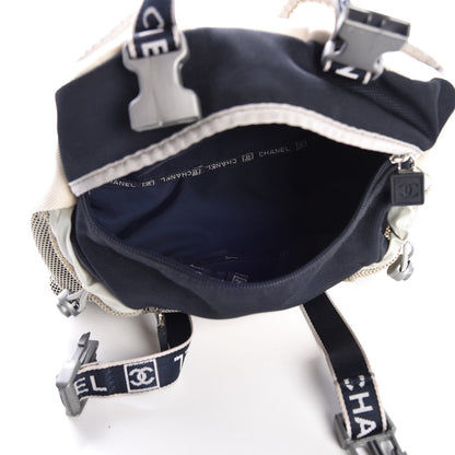 Chanel Nylon Mesh Sport Belt Bag Navy White 5 of 9