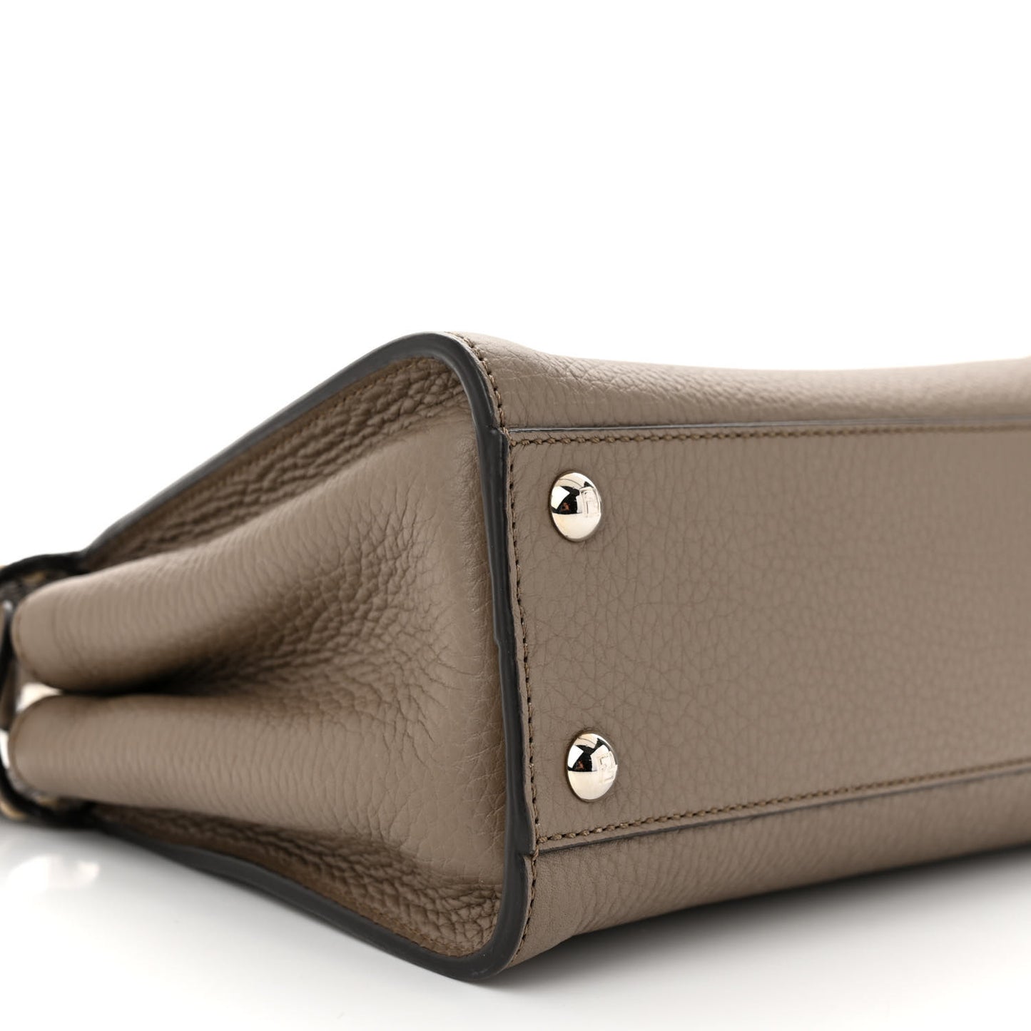Vitello Granato Camoscio Macro Stitching Selleria Mini Peekaboo Iconic Satchel Tartufo