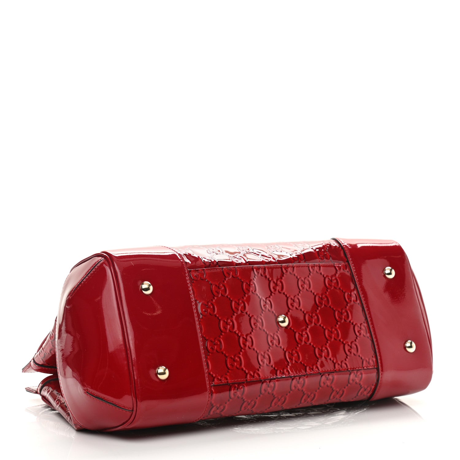 Gucci Patent Guccissima Medium Mayfair Tote Red 3 of 10