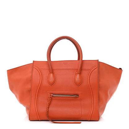 Celine Supple Calfskin Large Phantom Luggage Orange 1 of 10