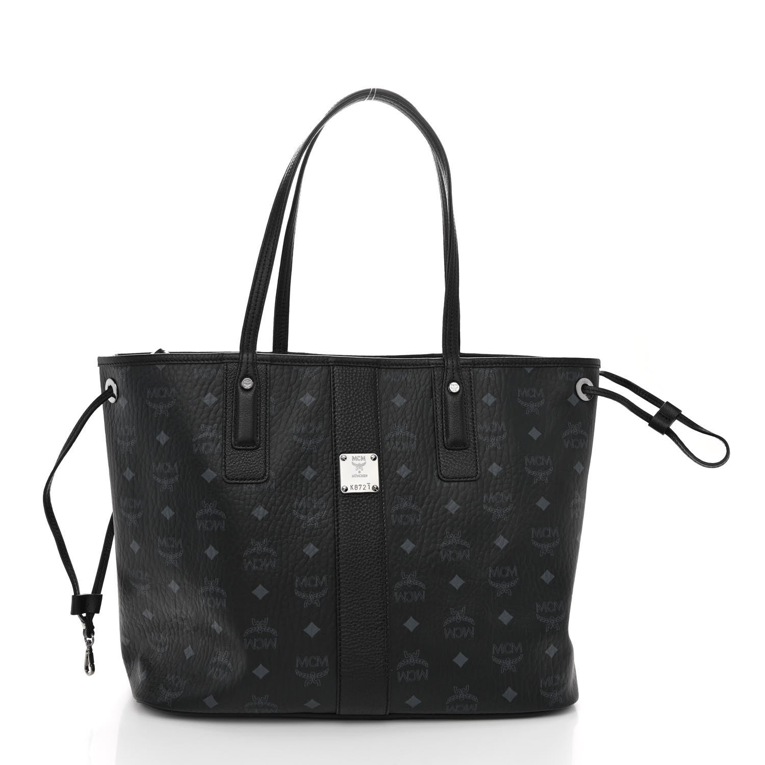 MCM Visetos Medium Liz Reversible Shopper Tote Black 3 of 16