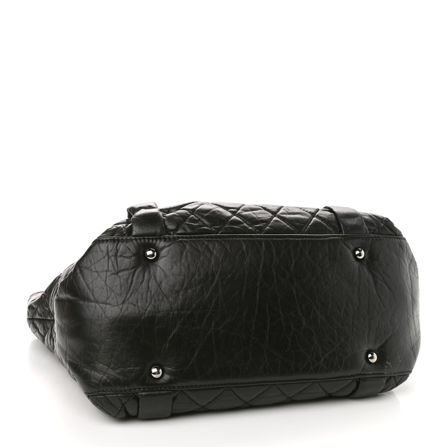 Chanel Distressed Lambskin Vintage Ligne Lady Braid Tote Black 3 of 9