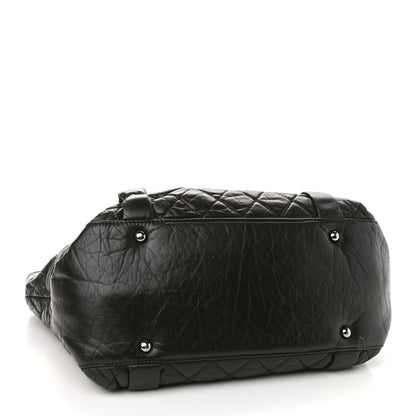 Chanel Distressed Lambskin Vintage Ligne Lady Braid Tote Black 3 of 9
