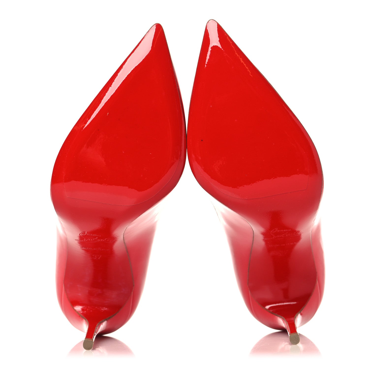 Christian Louboutin Patent Pigalle Follies 100 Pumps 37 Pavot 6 of 9