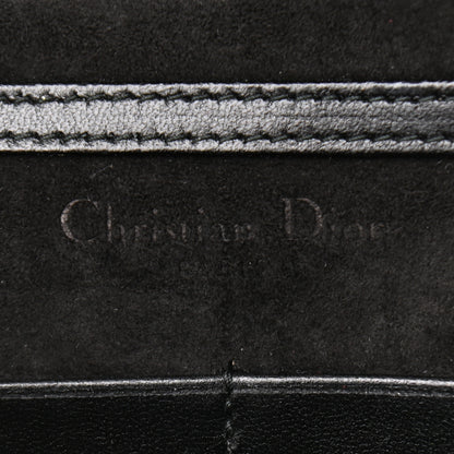 Christian Dior Grained Calfskin Diorama Wallet on Chain Pouch Black 6 of 10