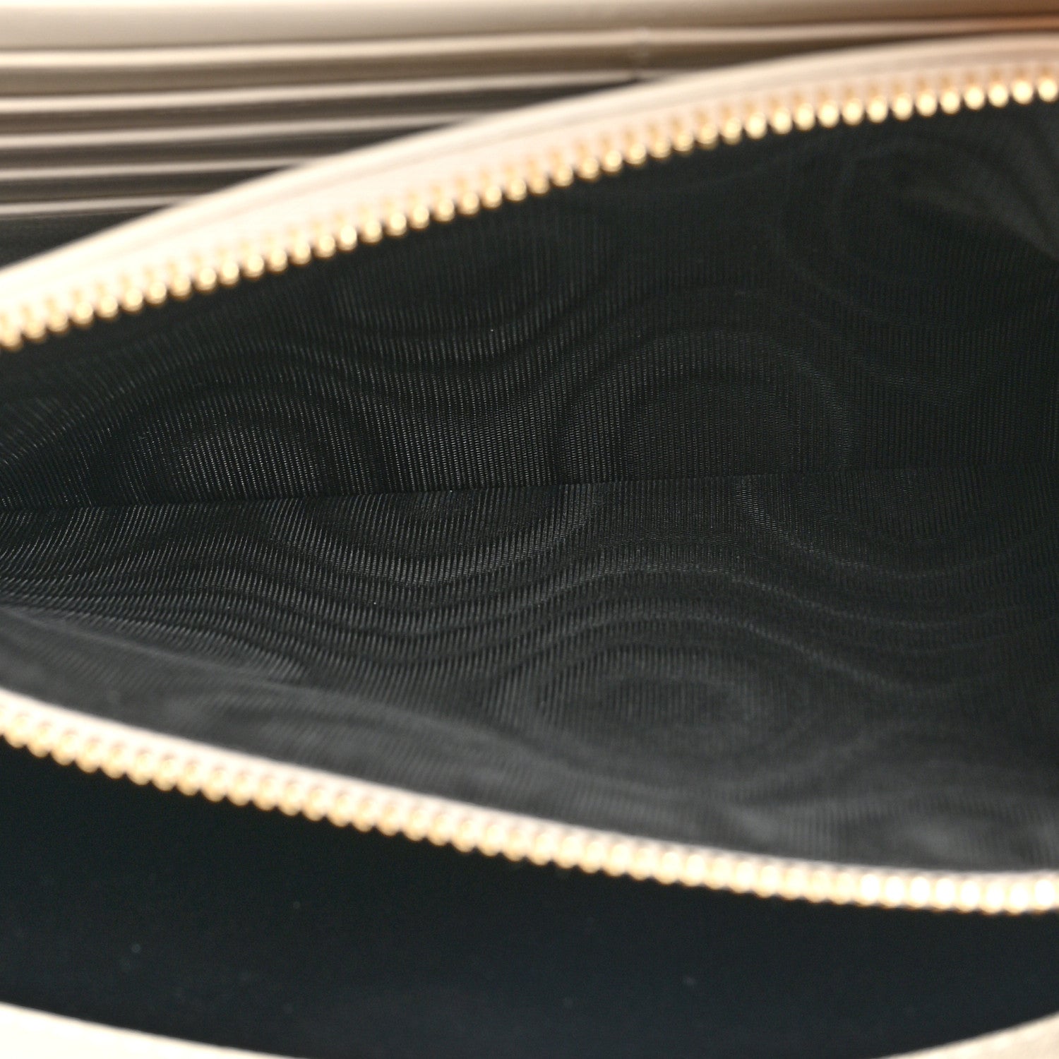 Saint Laurent SAINT LAURENT Smooth Calfskin Tri-Metal Cassandre Wallet On Chain WOC Crema Soft 7 of 12
