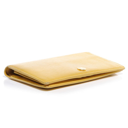 Chanel Leather Yen Wallet Yellow 4 of 9