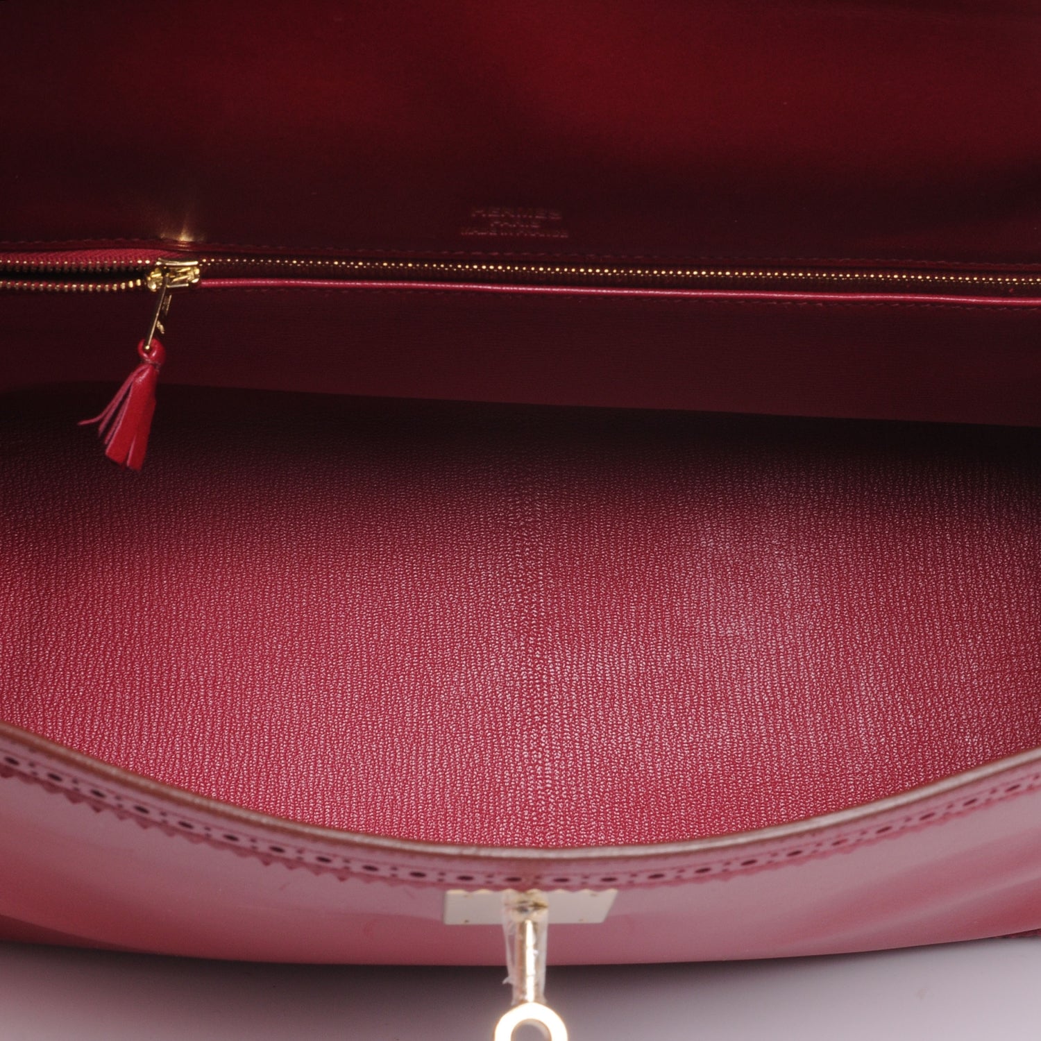 Hermes Tadelakt Ghillies Retourne Kelly 35 Rubis 6 of 10