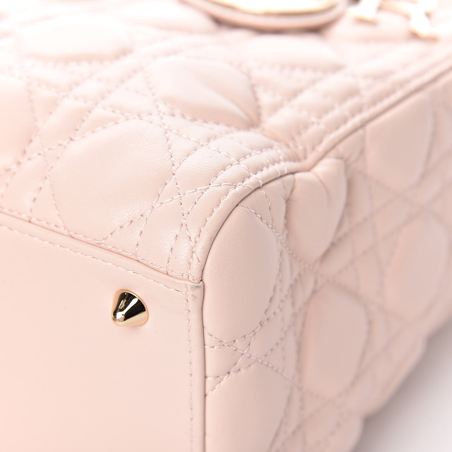 Christian Dior Lambskin Cannage Medium Lady Dior Light Pink 10 of 18