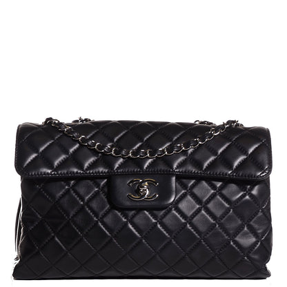 Chanel Lambskin Quilted Jumbo by 4 Flap Black 1 of 8