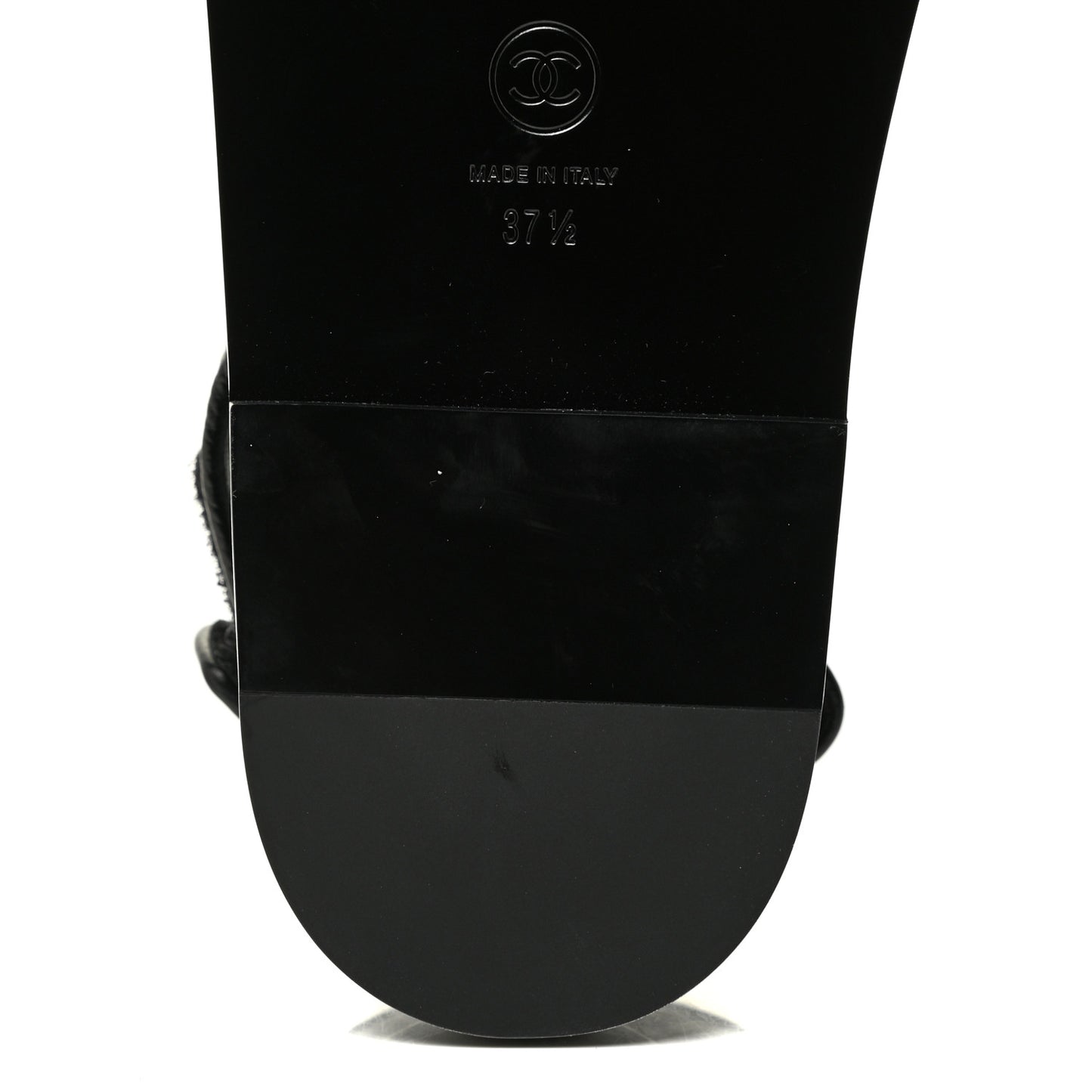 Grained Calfskin Velcro Dad Sandals 37.5 Black