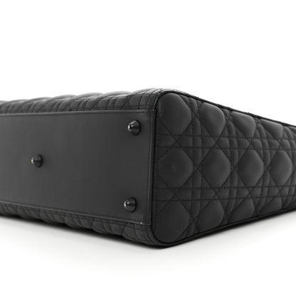 Christian Dior Ultra Matte Calfskin Cannage Large Lady Dior Black 8 of 10