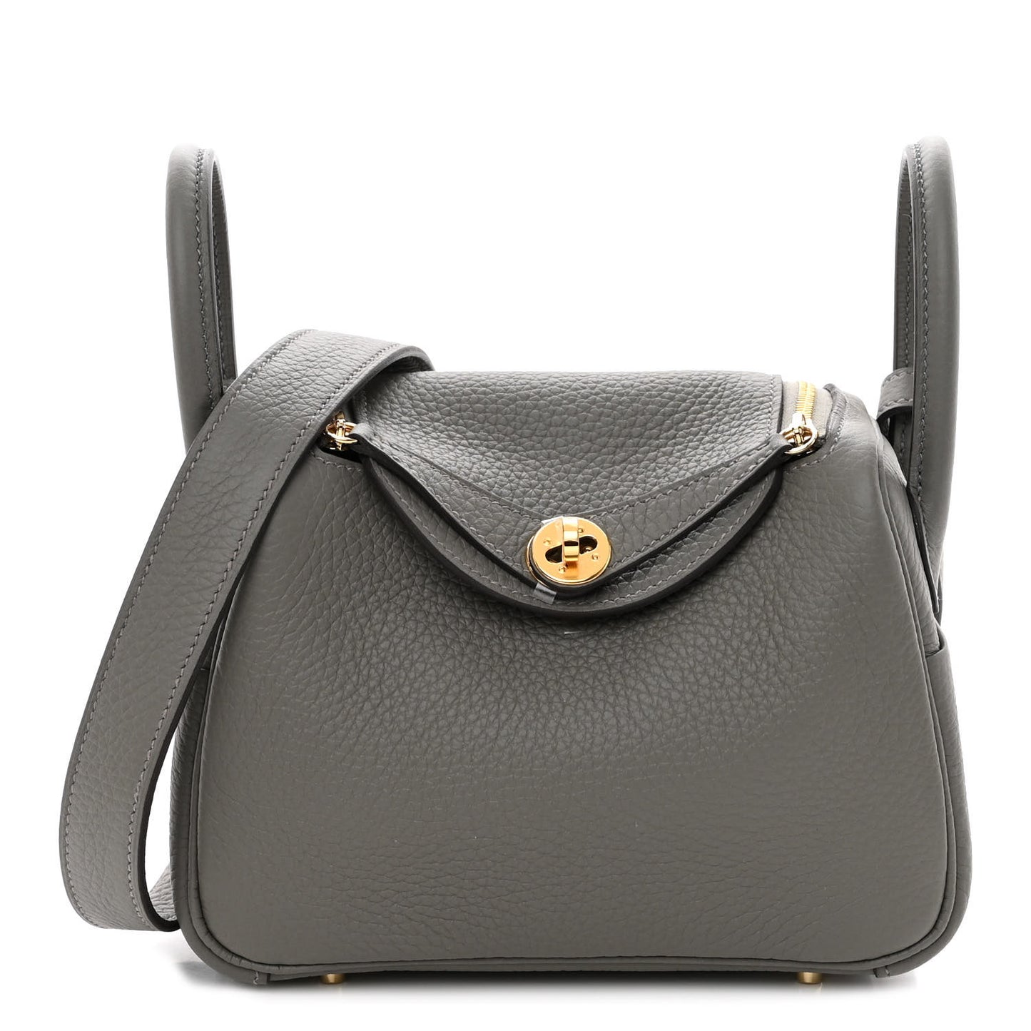 Taurillon Clemence Mini Lindy 20 Gris Meyer