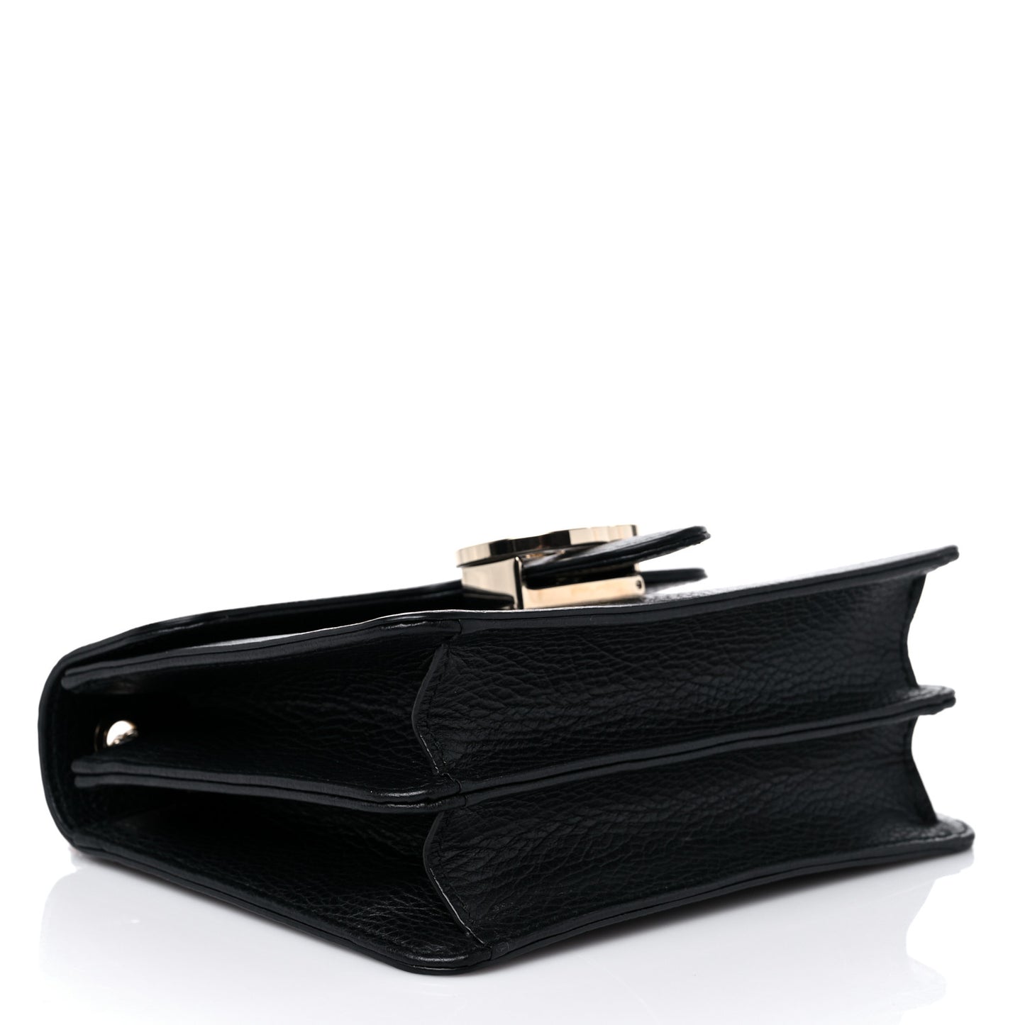 Dollar Calfskin Small Interlocking G Shoulder Bag Black