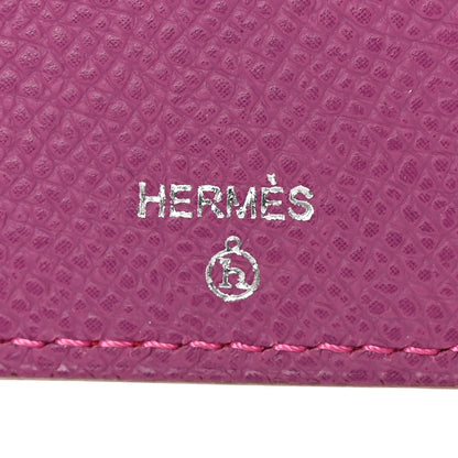 Hermes Epsom Chevre Mysore Calfskin Matte Alligator Histoire Naturelle Petit H Card Holder Warm Colors 6 of 6