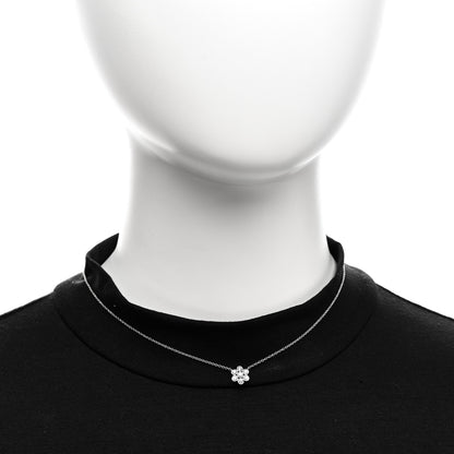 Tiffany Platinum Diamond Small Enchant Flower Pendant Necklace 2 of 4